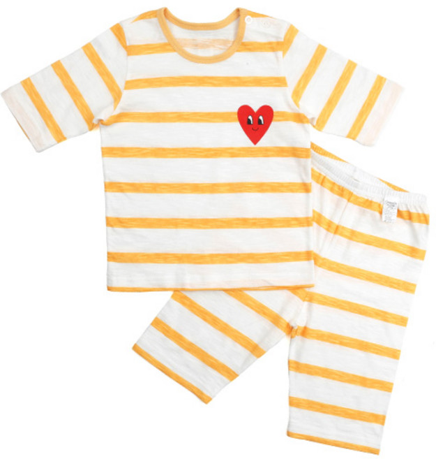 메이키즈 컬러링하트 7부 슬라브 상하 세트