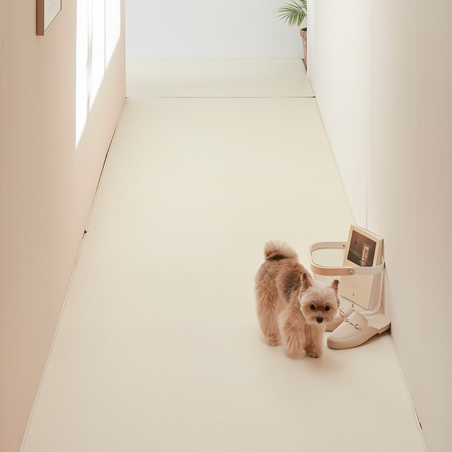 퍼핑 반려동물 매트 모던디자인 복도타입, 바닐라 밀크, 1개