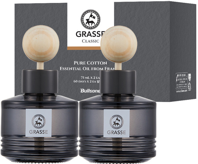 불스원 그라쓰 클래식 디퓨저 75ml 본품, 퓨어코튼, 2개