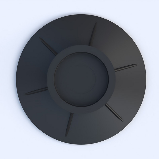 마켓피아 세탁기 가구 받침 흡착형 원형 고무 발패드, 블랙, 4개