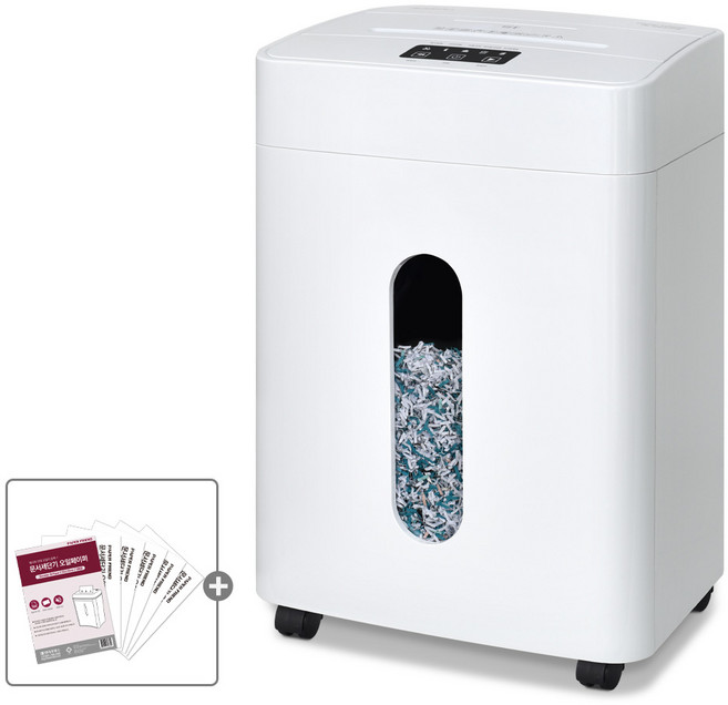 페이퍼프랜드 문서세단기 + 페이퍼오일, PK-1003CD, 화이트