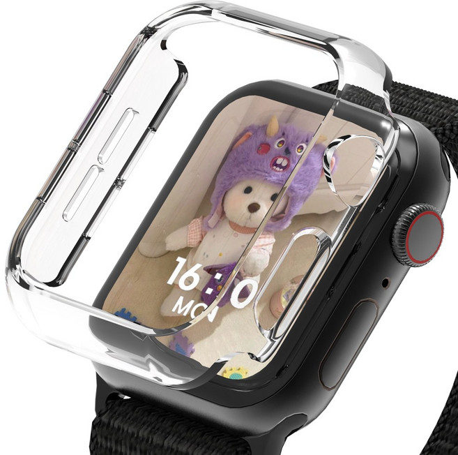 로랜텍 바디 프레임 하드커버 스마트워치 케이스, 투명, 1개