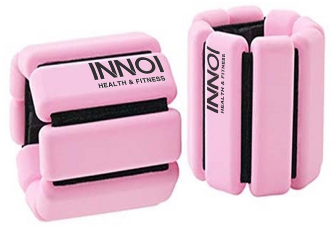 INNOI 矽膠負重手環 腕帶腳環沙袋 2件組, 粉色, 1800g