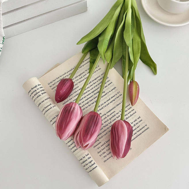 소유공간 조화 파스텔 튤립 꽃다발 S265-01, 퍼플(S265-0112PU), 1개