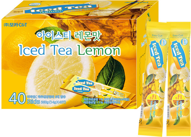 모카씨엔티 아이스티 레몬맛 분말, 14g, 40개입, 1개, 14g