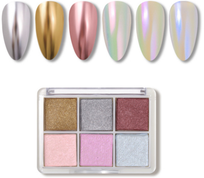 마켓감성 네일 우르르 믹스 파우더 6종 세트, 1개, 타입 1