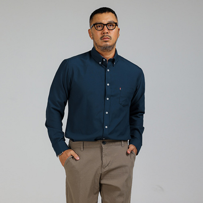 파이브엑스라지 남성용 빅사이즈 스탠다드 포멀 옥스퍼드 셔츠