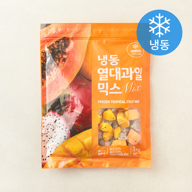 베트남산 열대과일 믹스 (냉동), 1개, 1kg