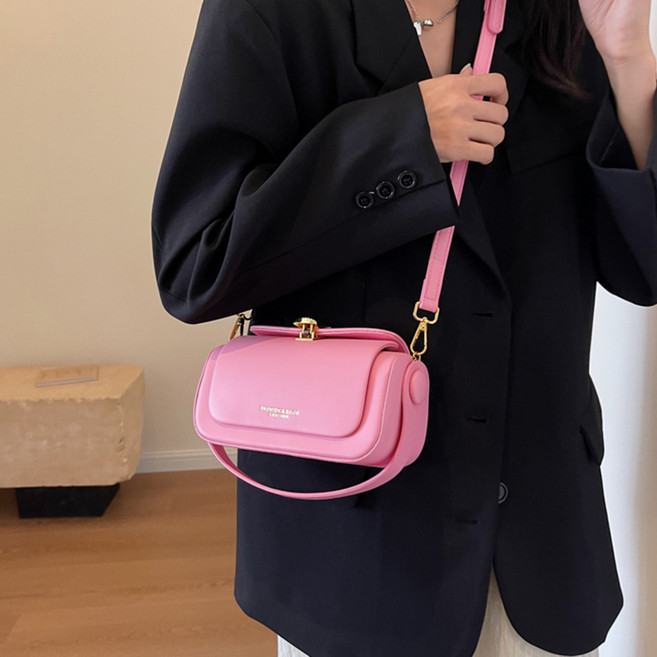 AFAMIC 艾法 F05 韓版潮流質感百搭多層次收納手提包/斜背包/波士頓包/馬鞍包, 粉色