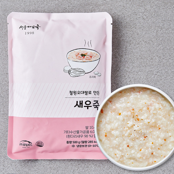 서울마님죽 새우죽 (냉장), 500g, 1개