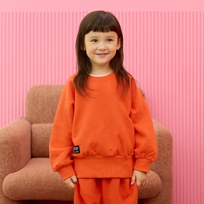 유라비 아동용 홀먼 래글런 긴팔 면 티셔츠