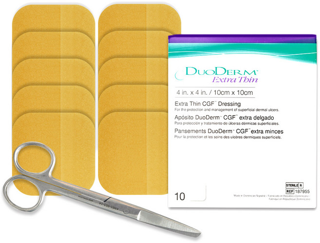 듀오덤 엑스트라 씬 밴드 10p + 의료용 가위, 1세트