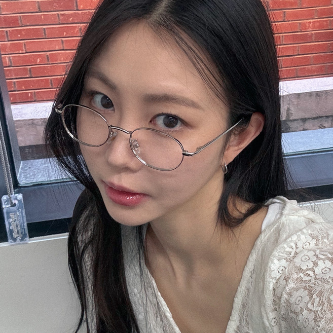 라피던트 여성용 바트 긱시크 타원형 메탈 안경