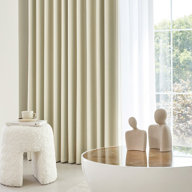 사라하우스 4세대 고밀도 빛차단 형상가공 암막커튼 핀형