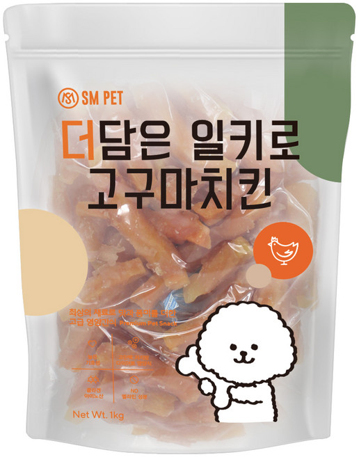 SMPET 더담은 일키로 수제 건조간식, 고구마치킨, 1kg, 1개