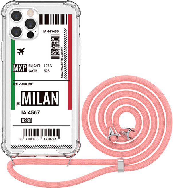 JUST4YOU 보딩2 투명방탄 강화 목걸이 휴대폰 케이스