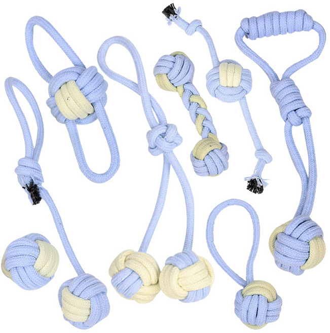 딩동펫 반려동물 크림 실타래 장난감 8종 세트, 블루, 1세트