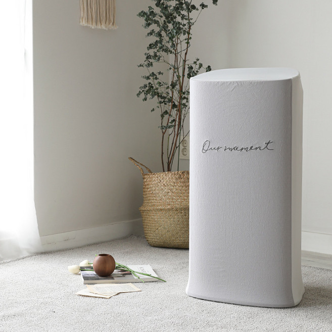 베베데코 자수 모먼트 공기청정기 커버, 그레이