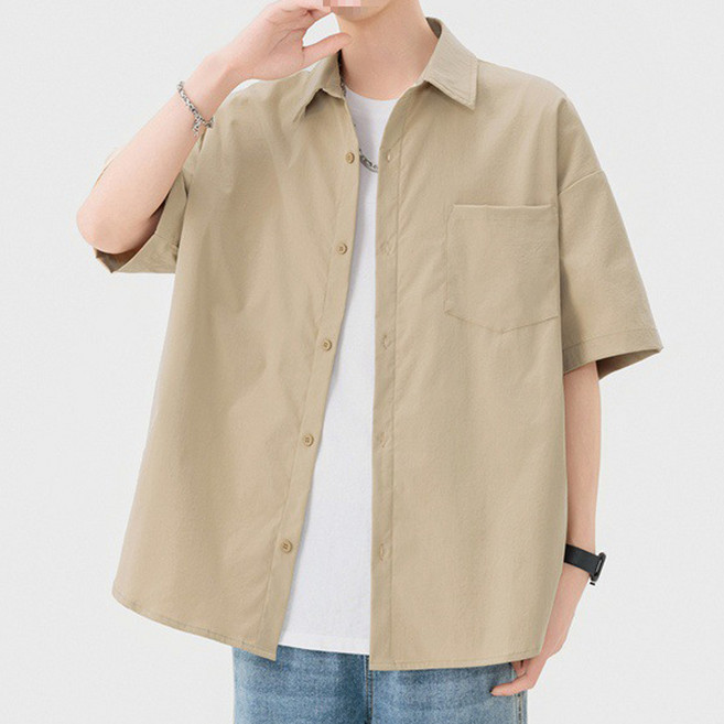 INFIOUS 男士基本款短袖襯衫 I263-49