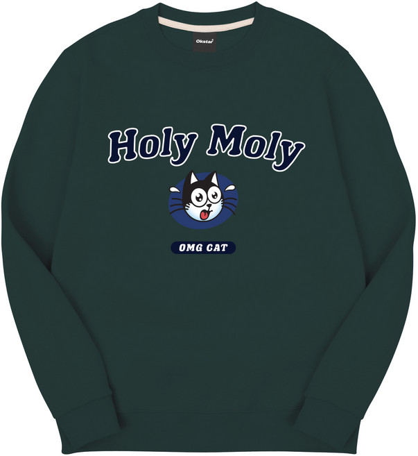 옥스타 홀리몰리 고양이 특양면 맨투맨 2SSP003