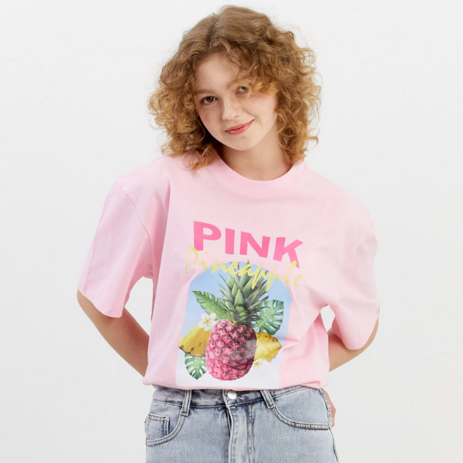 PINK PINEAPPLE 女款透氣 FRESH FRUITS BOXY 短袖T恤