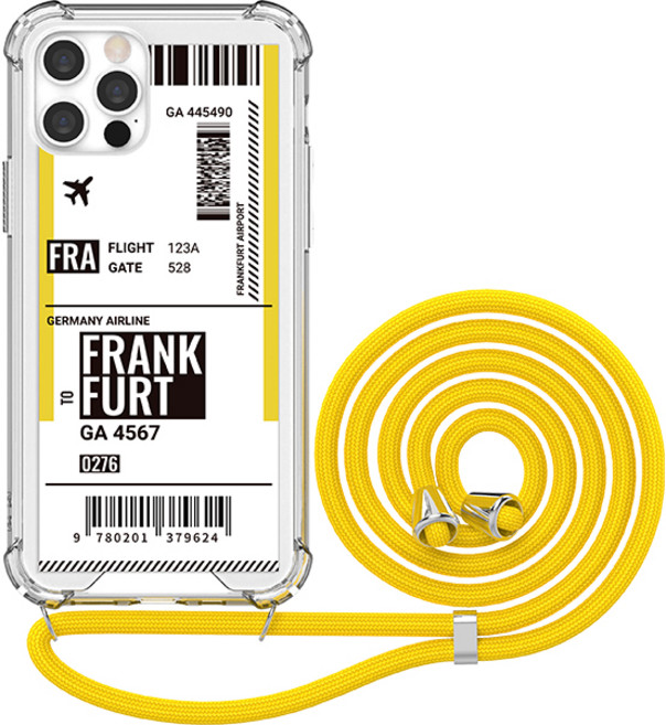 보딩 투명 방탄 강화 목걸이 휴대폰 케이스