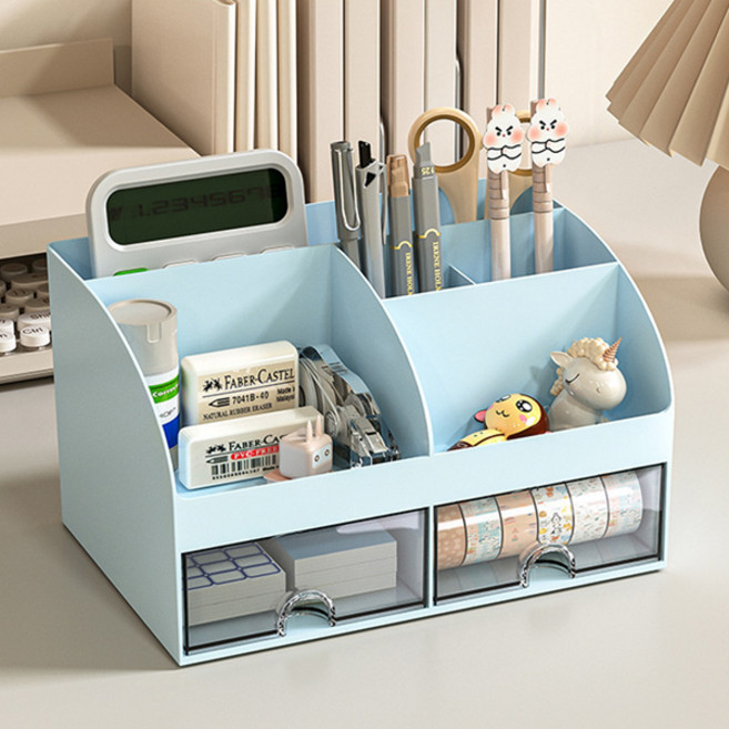 라라하우스 아이딘 데스크 필기구 정리함, 스카이, 1개