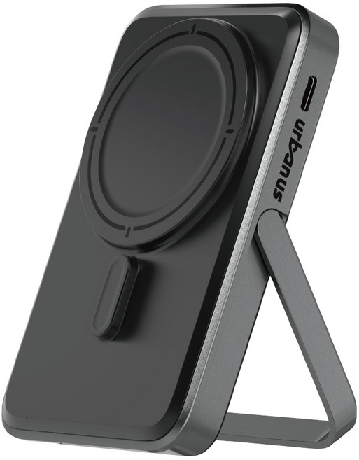 어반어스 Qi2 PD 22.5W 고속 맥세이프 핸드폰 거치대 보조배터리 C타입, 블랙, UB-DAPD15SD10