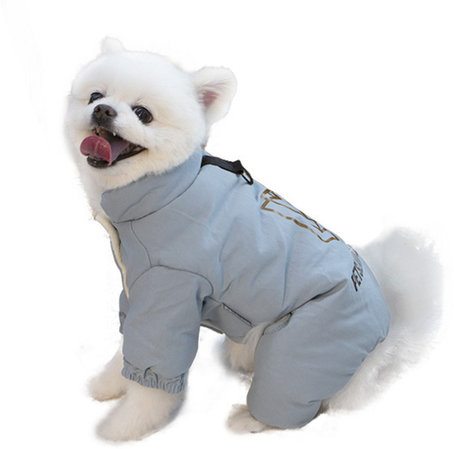 펫츠랜드 반려동물 아트워크 패딩 올인원, 스카이블루, 1개