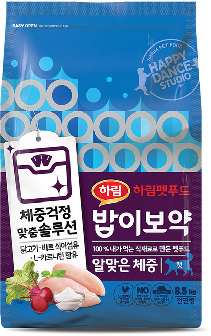 하림펫푸드밥이보약 고양이 기능성 사료, 다이어트(체중유지), 8.5kg, 1개