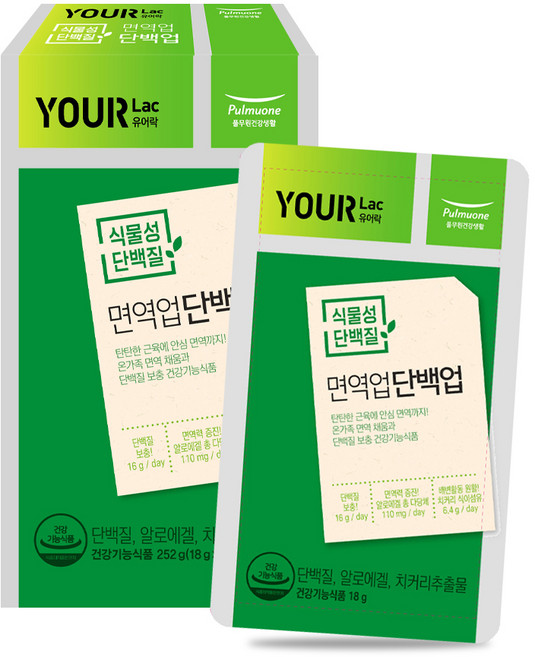 풀무원건강생활 유어락 면역업 단백업 14p, 252g, 1개