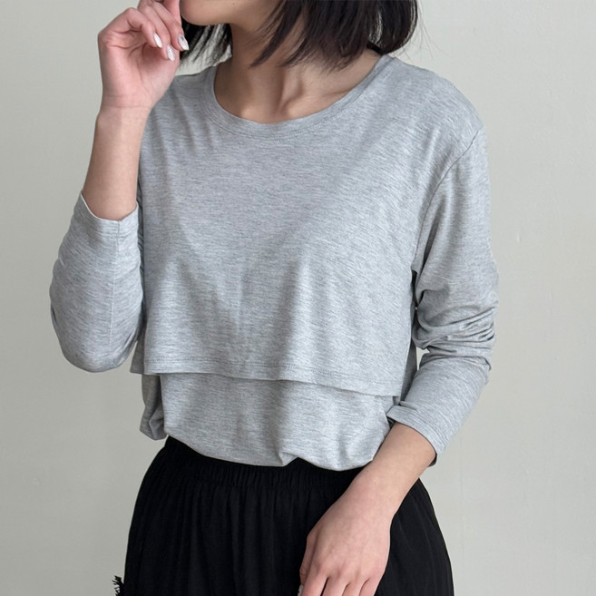 블룸마터니티 베이직 수유 티셔츠