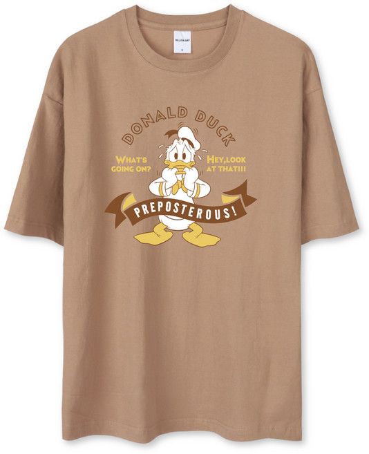 벤힛 남녀공용 디즈니 도날드덕 오버핏 반팔티셔츠 DNMKOM1018F