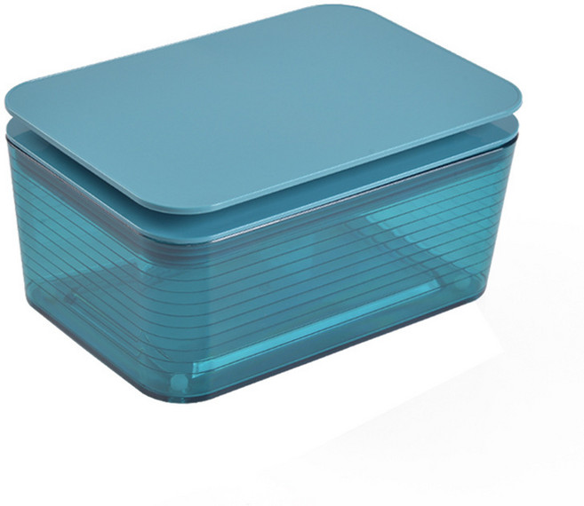 팝마인즈 반투명 티슈 케이스, 블루, 1개