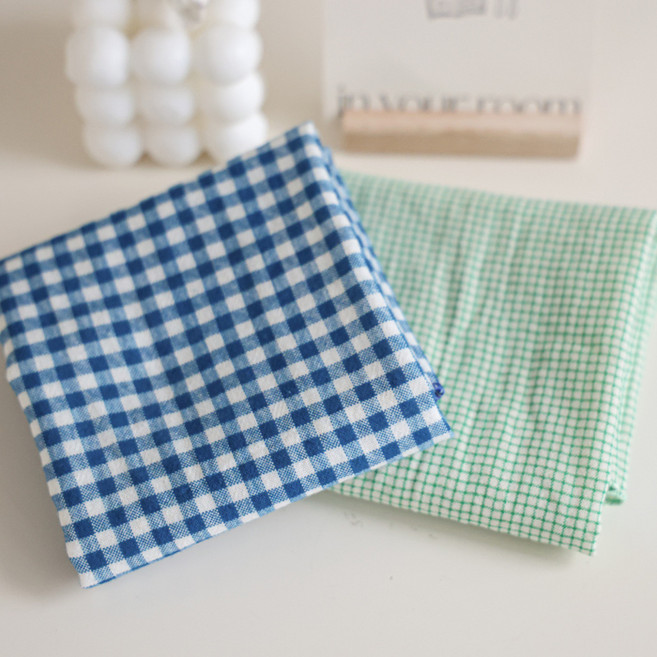 메종텍스타일 선물포장 면100 이중거즈 패턴 손수건 2종 세트