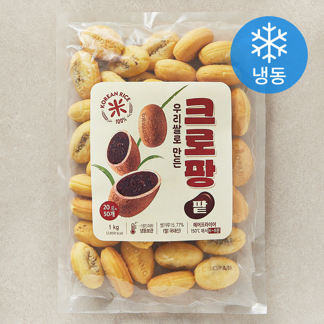우리쌀로 만든 팥 크로팡 (냉동), 20g, 1개, 50개입