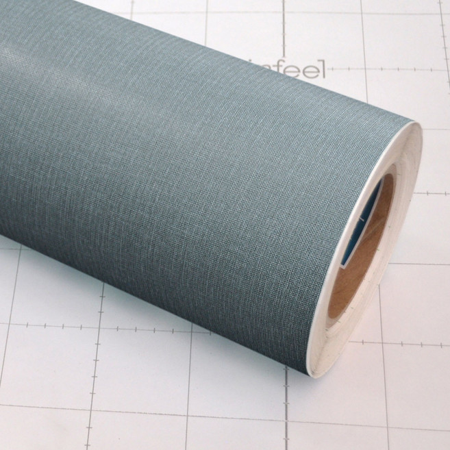 데코리아 현대필름 가구 싱크대 냉장고 셀프 리폼 생활방수 접착식 리얼메쉬 시트지 필름, LUXURY722페브릭블루진, 폭 123cm x 길이 2m