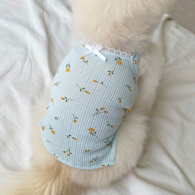 봉쥬르뚜뚜 반려동물 플라워아일렛 슬리브리스, 민트, 1개