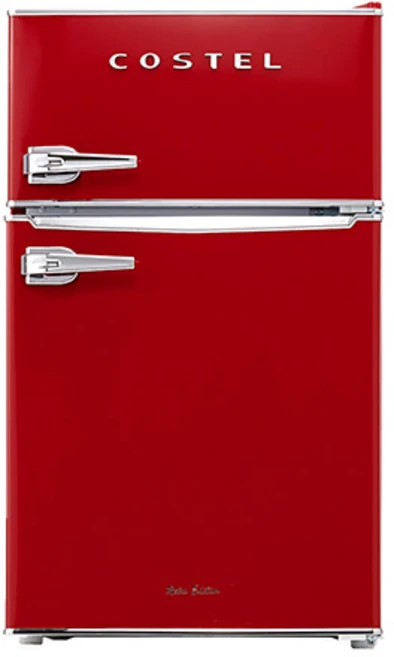 코스텔 레트로 미니 냉장고 소형 2도어 86L, CRS-86GA(레드)