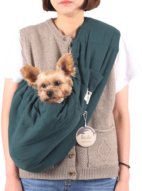 칸도스포츠 반려동물 슬링백, 다크그린, 1개