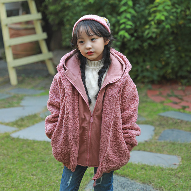 jkids 女童星星毛圈絨夾克 J6375