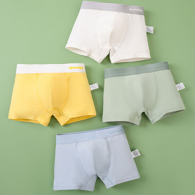 男童學生運動男孩四角內褲4件組