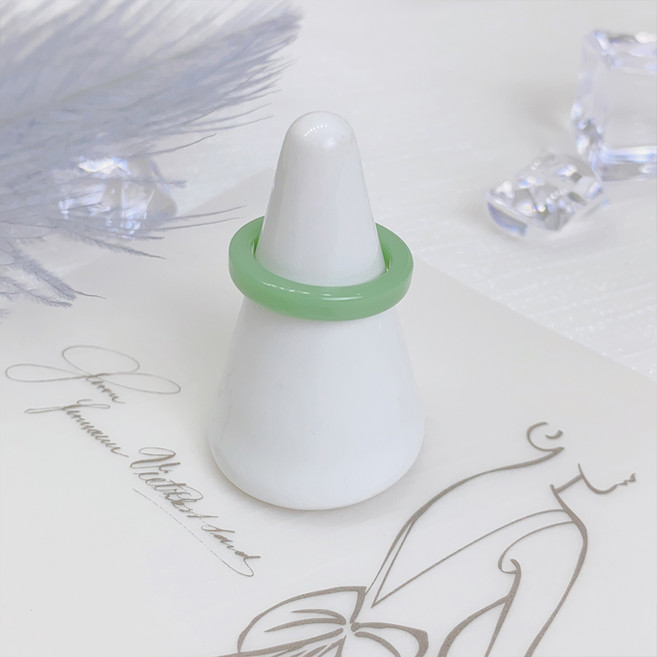 젤루나 여성용 텔레토비 심플 컬러 호마이카 반지 B-50