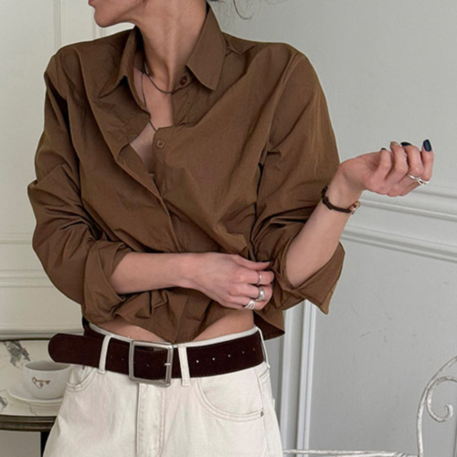 난닝구 여성용 타티보 크롭셔츠