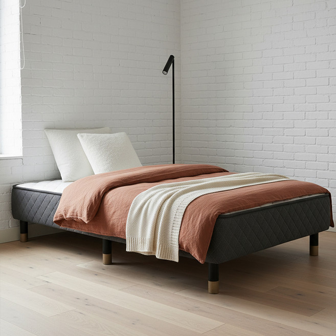 chaewoori 다온 일체형 본넬 단면 매트리스, 그레이