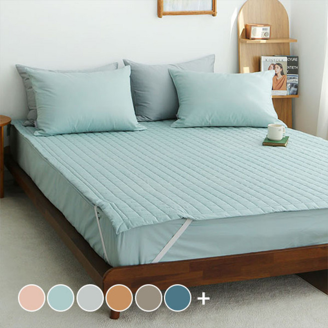 파코홈 아망떼 굿메이드 60수 샤틴 침대패드, 민트