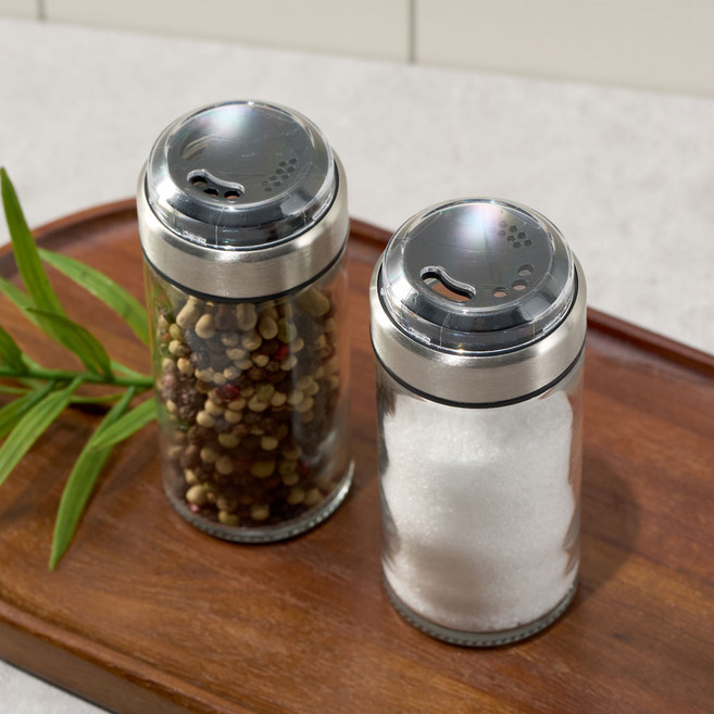 르베르폴리세 글라스 투명 미니 양념통 90ml x 2종 세트, 1세트, 단품