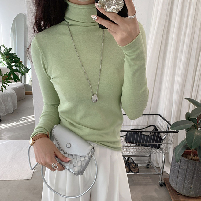 페이퍼먼츠 여성용 로니 베이직 라이트 터치 폴라 티셔츠 13318