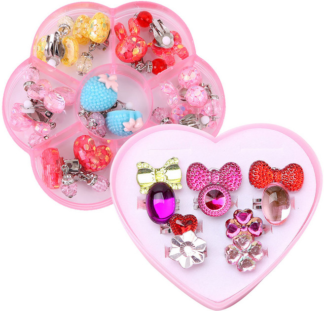 나린키즈 펄귀걸이 7종 + 블링반지 10종 세트