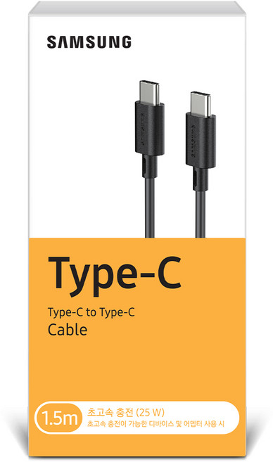삼성전자 Type-C to Type-C 케이블 SS-CH6115B, 1.5m, 블랙, 1개